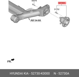 52730-K0000, Ступица KIA Soul (19-) задняя OE