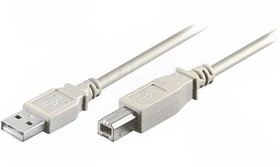 Фото 1/2 50953, Кабель USB 2.0 вилка USB A,вилка USB B 1,8м серый