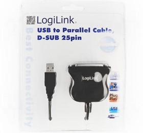 Фото 1/2 UA0054A, Адаптер, USB 1.1, D-Sub 25pin гнездо, вилка USB A, 1,8м
