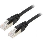 Patch cable, RJ45 plug, straight to RJ45 plug, straight, Cat 6A, S/FTP, LSZH ...