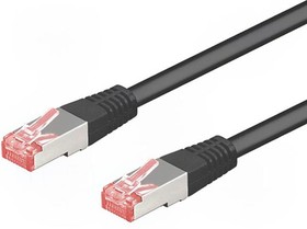 Фото 1/2 93820, Patch cord; S/FTP; 6a; stranded; Cu; LSZH; black; 5m; 27AWG