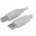 CAB-USBAB/1.8, Кабель, USB 2.0, вилка USB A,вилка USB B, Дл.кабеля 1,8м, серый
