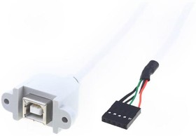 Фото 1/2 USBBJ-1.5, Кабель USB 2.0 гнездо USB B,штыревой разъем 5pin 1,5м
