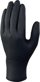 V1450B10010, Venitactyl Black Powder-Free Nitrile Disposable Gloves, Size 10.5, XL, Food Safe, 100 per Pack