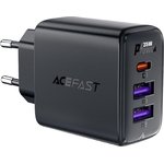 AF-A57-BK, Зарядное устройство ACEFAST A57 PD35W GaN (2xUSB-A+USB-C) ,сетевое,черный
