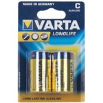 04114101412, Батарейка Varta Long Life (C, 2 шт.)