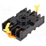A-08/DIN, Аксес.для реле: панелька, PIN: 8, DIN, Эл.подкл: круглое гнездо