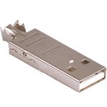 DS1107-W (USBA-SP), Вилка на кабель (белая), тип А