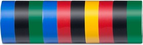Фото 1/2 STTEKER Изоляционная лента 0,13x15мм, 100 м., комплект 10 штук, мультиколор INTP01315-100 39289