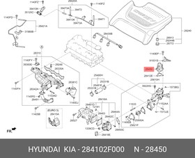 284102F000, Клапан EGR