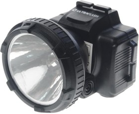 Фонарь Ultraflash LED5366 (фонарь налобн аккум 220В, черный, 0,5 Ватт LED, 2 реж, пласт, бокс)