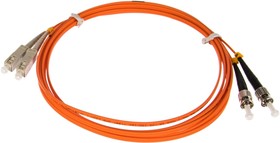 Фото 1/2 Шнур волоконно-оптический, переходной, оранжевый, 3м NMF-PC2M2C2-SCU-STU-003