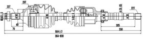 DDS210019, Полуось привода колеса CITROEN XSARA 97-05,
