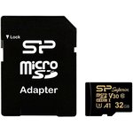 SP032GBSTHDV3V1GSP, Флеш карта microSD 32GB Silicon Power Superior Golden A1 ...