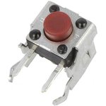EVQ-PF104R, Switch Tactile N.O. SPST Round Button PC Pins 0.02A 15VDC 1.3N ...