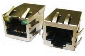 Фото 1/2 ARJ11D-MDSE-A-B-EMU2, Modular Connectors / Ethernet Connectors CONN MAGJACK 1PORT 100 BASE-T