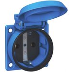 1561050, Blue 1 Gang Plug Socket, 16A, Type F - German Schuko, Outdoor Use