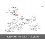 3191138204, Фильтр топливный Hyundai Sonata IV (EF)/ Sonata Tagaz 2001-2012,Kia ...
