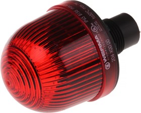 Фото 1/3 206.100.00, EM 206 Series Red Steady Beacon, 12 48 V ac/dc, Panel Mount, Incandescent, LED Bulb, IP65