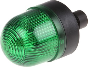 Фото 1/2 207.200.75, EM 207 Series Green Steady Beacon, 24 V ac/dc, Panel Mount, LED Bulb, IP65