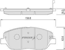 FPK26, Колодки тормозные KIA Mohave (08-) передние (4шт.) FRIXA