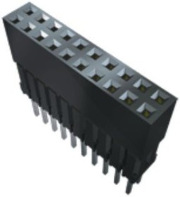 Фото 1/3 ESQ-110-12-T-D, ESQ Series Vertical Through Hole Mount PCB Socket, 20-Contact, 2-Row, 2.54mm Pitch