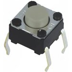 B3F-1022, Grey Plunger Tactile Switch, SPST 50 mA @ 24 V dc 0.7mm