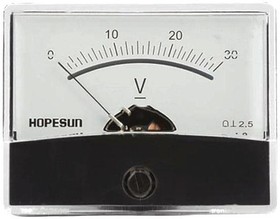 Фото 1/3 AVM6030, Вольтметр, аналоговый, на панель, 0-30В, Класс: 2,5, 60x47мм