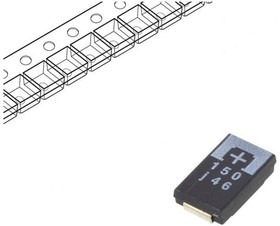Фото 1/2 6TPE150MI, Tantalum Capacitors - Polymer 6.3volts 150uF ESR 18mohm