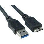 3023029-03M, USB Cables / IEEE 1394 Cables USB 3.0 A - MICRO B 30/30/24 3M BLK