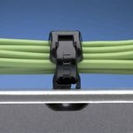 PBMS-H25-M0, The push button cable tie mount requires a 0.25" (6.4 mm) hole and ...