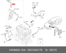 39210-2G170, Датчик кислорода HYUNDAI Sonata (10-14) OE