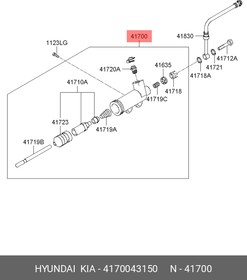Фото 1/3 4170043150, Цилиндр сцепления рабочий Hyundai:H100 97-