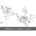 4311928050, Сальник дифференциала HYUNDAI/KIA [ORG]