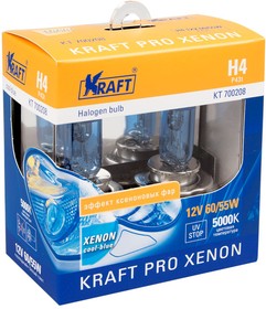 Фото 1/2 KT700208, Лампа галоген.H4 12v 60/55w (P43t) Kraft Pro Xenon (2шт. блистер) (tool)