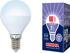Светодиодная лампа LED-G45-7W/DW/E14/FR/NR. Форма шар, матовая. UL-00003818