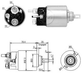 ZM6271, Выключатель соленоидный стартера