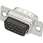 D02-M15PG-N-F0, 15 Way Cable Mount D-sub Connector Plug, 0.5mm Pitch