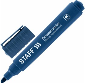 Фото 1/5 Перманентный маркер Basic Budget Pm-125, синий, круглый наконечник 3 мм 152175