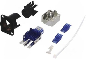 Фото 1/3 NE8FDY-C6-B, etherCON CAT6 Series - The etherCON CAT6 D-shape panel connectors with black metal housing and secure latching sy ...
