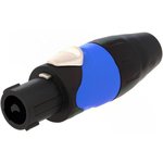SP-2-FS, Loudspeaker Connectors 2P Cable Conn Solder Black/Blue Plastic