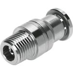 CRQS-1/8-6-I, Straight Threaded Adaptor, R 1/8 Male to Push In 6 mm ...