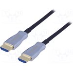 50472, Кабель, HDMI 2.0, оптический, вилка HDMI, с обеих сторон, 20м