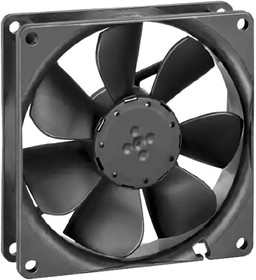 3412N/37GV, Axial Fan DC Sleeve 92x92x25.4mm 12V 2800min sup -1 /sup  82m³/h 4-Pin Stranded Wire