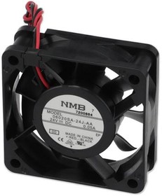 06020SA-24J-AA-00, DC Fans DC Axial Fan, 60x60x20mm, 24VDC, 12.7CFM, Rib Mount, Ball Bearing, Lead Wires