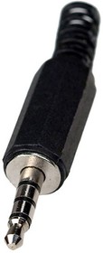 Фото 1/2 1-070, штекер аудио-видео 3.5мм 4 контакта пластик на кабель