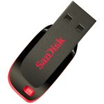 Флеш-память SanDisk Cruzer Blade, 32Gb, USB 2.0, ч/крас, SDCZ50-032G-B35