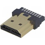 DS1117-BN0-TME-002, Разъем: HDMI; вилка; PIN: 19; gold flash; на провод