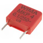 MKP film capacitor, 100 nF, ±10 %, 250 V (DC), PP, 7.5 mm, MKP4F031002D00KSSD