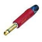 NP2X-AU-SILENT, Phone Connectors 2 POLE GOLD RED SHELL